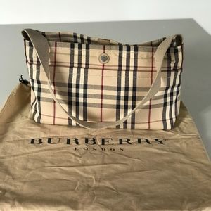 Burberry Nova Check Canvas Shoulder Bag